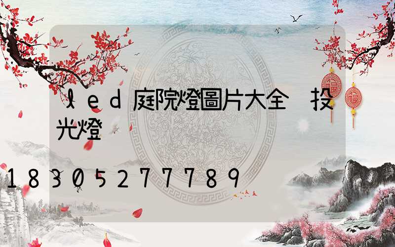 led庭院燈圖片大全 投光燈